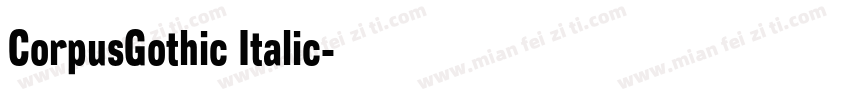 CorpusGothic Italic字体转换